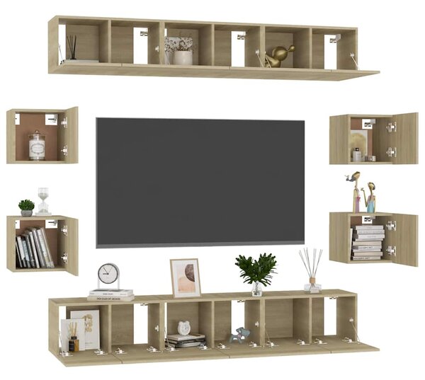 10dílný set TV skříněk dub sonoma kompozitní dřevo 3078962