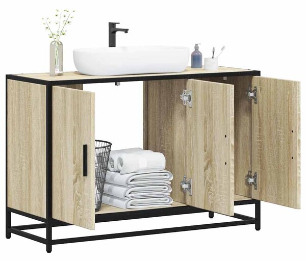Koupelnová skříňka pod umyvadlo dub sonoma 90x33x60cm kompozit