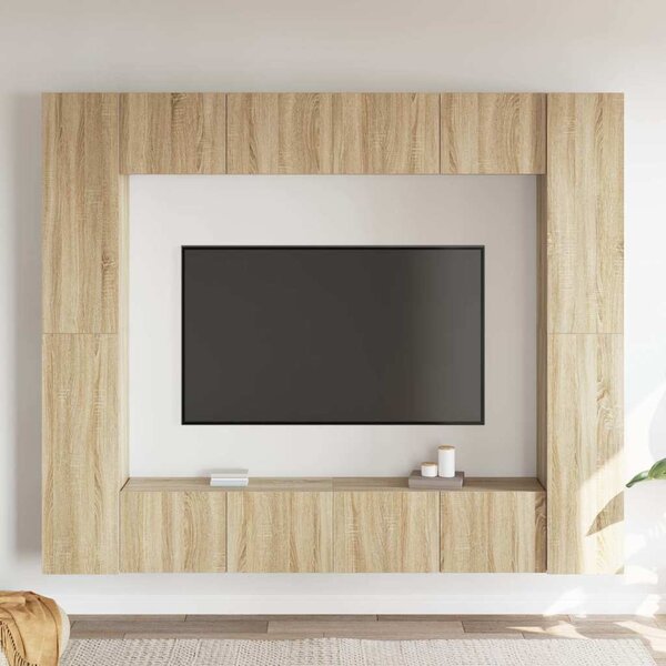 8dílný set TV skříněk dub sonoma kompozitní dřevo 3078965