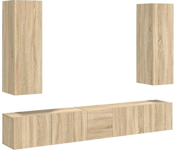 5dílný set TV skříněk dub sonoma kompozitní dřevo 3078970