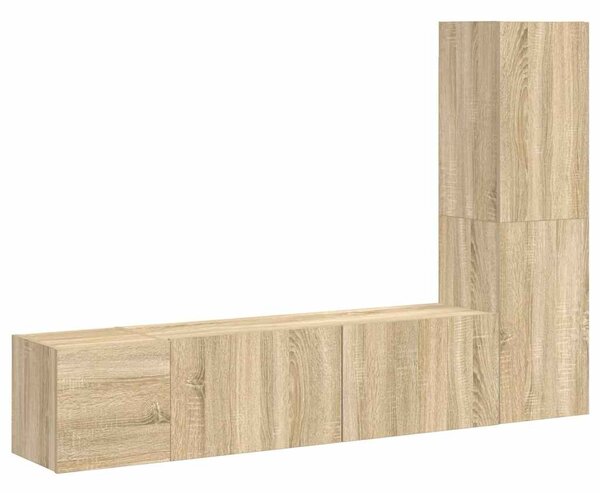 3dílný set TV skříněk dub sonoma kompozitní dřevo 3078971