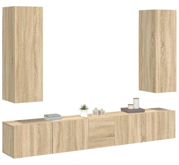 5dílný set TV skříněk dub sonoma kompozitní dřevo 3078970