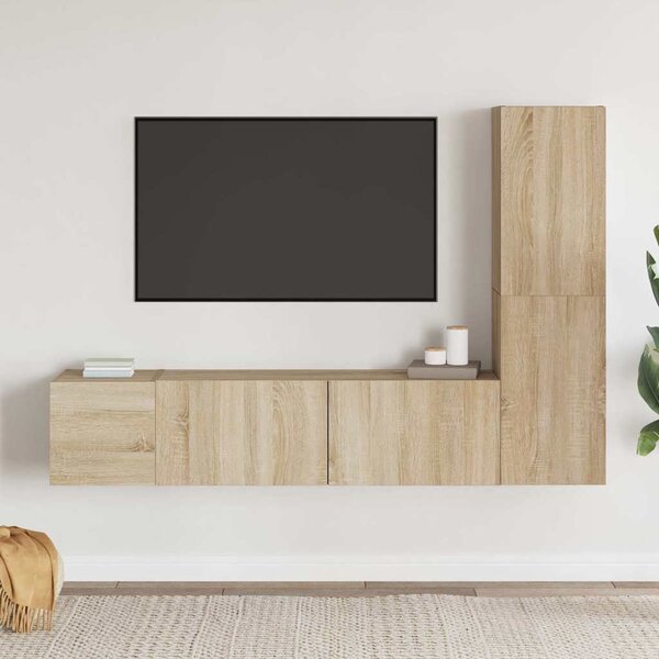 3dílný set TV skříněk dub sonoma kompozitní dřevo 3078971