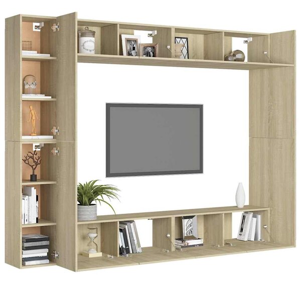 8dílný set TV skříněk dub sonoma kompozitní dřevo 3078985