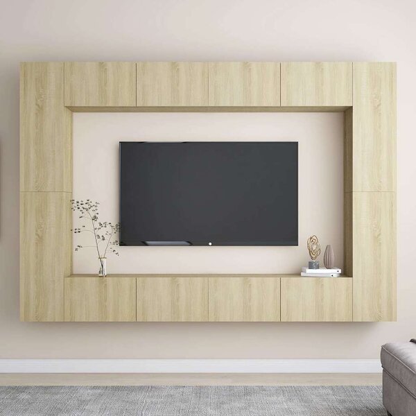 8dílný set TV skříněk dub sonoma kompozitní dřevo 3078985