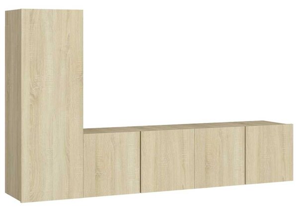 3dílný set TV skříněk dub sonoma kompozitní dřevo 3078988
