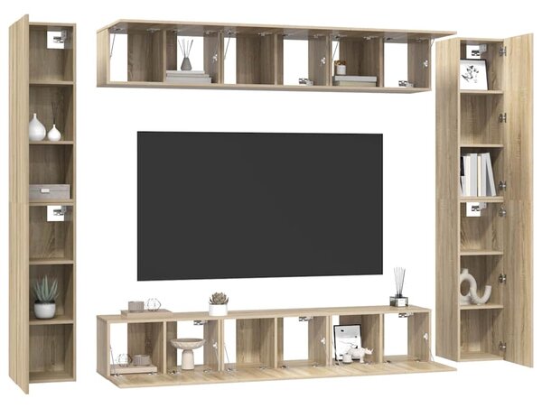 10dílný set TV skříněk dub sonoma kompozitní dřevo 3078980