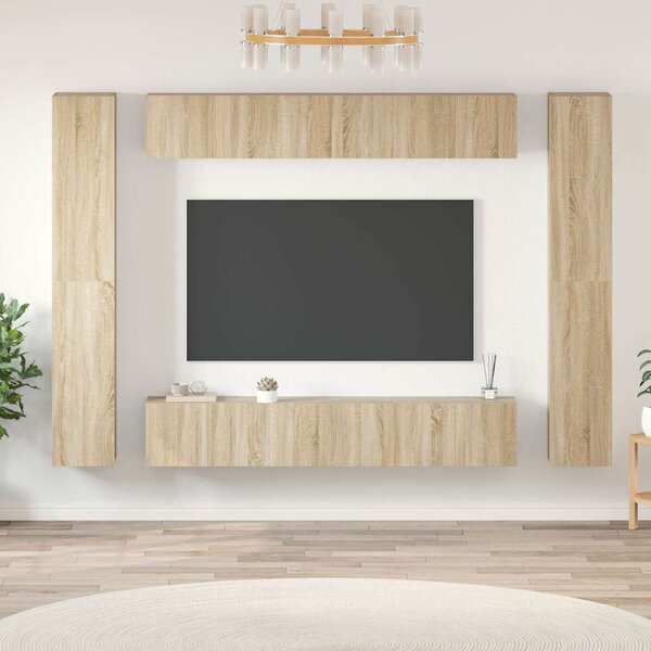 10dílný set TV skříněk dub sonoma kompozitní dřevo 3078980