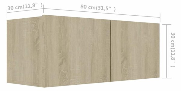 4dílný set TV skříněk dub sonoma kompozitní dřevo 3079001
