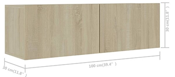 5dílný set TV skříněk dub sonoma kompozitní dřevo 3079037
