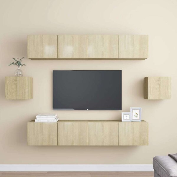 6dílný set TV skříněk dub sonoma kompozitní dřevo 3078998