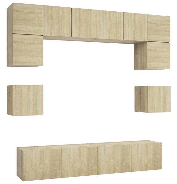 8dílný set TV skříněk dub sonoma kompozitní dřevo 3079006