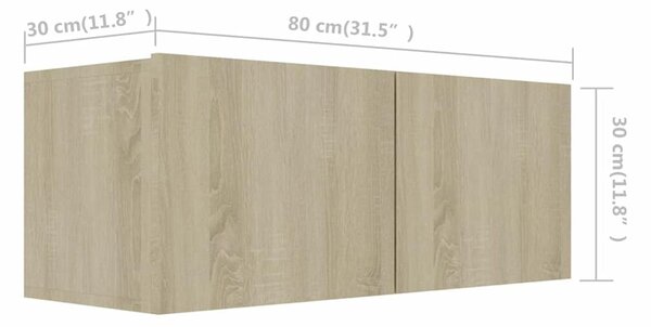 6dílný set TV skříněk dub sonoma kompozitní dřevo 3079041