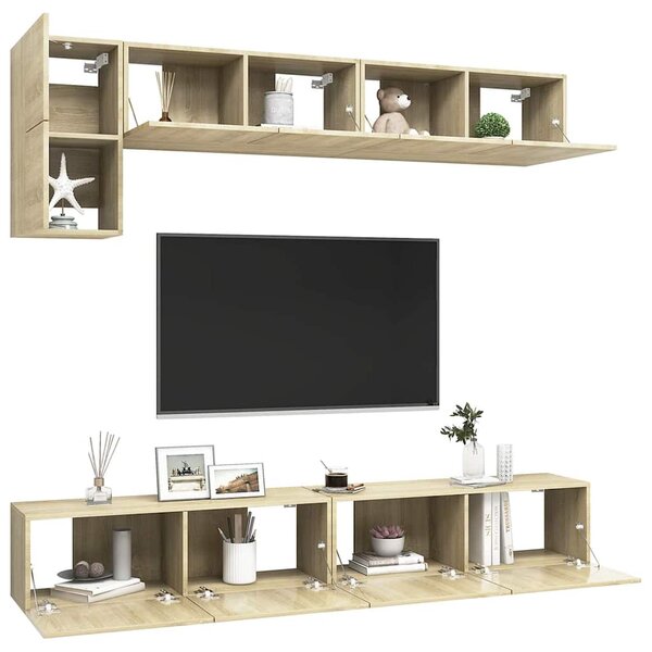 5dílný set TV skříněk dub sonoma kompozitní dřevo 3079009