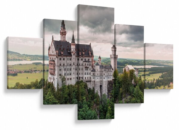 Obraz - Zámek na skalách (125x70 cm)