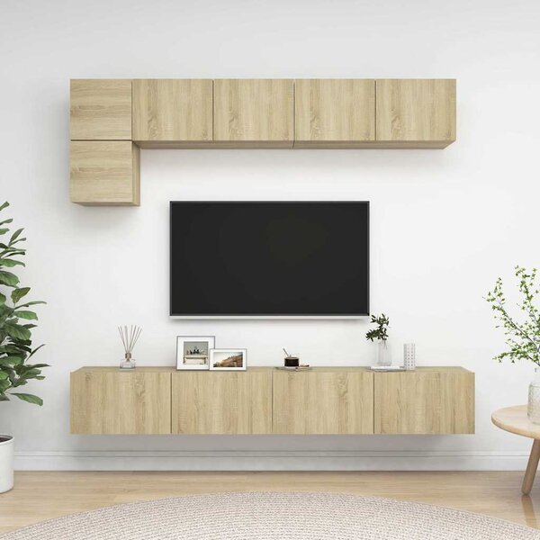 5dílný set TV skříněk dub sonoma kompozitní dřevo 3079009