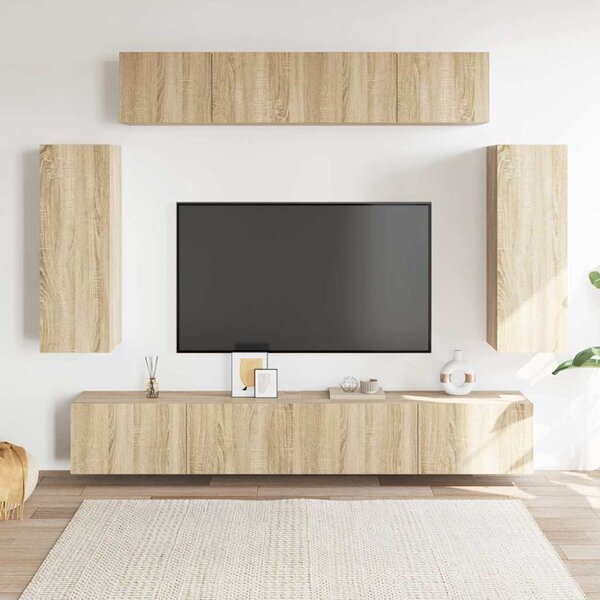 6dílný set TV skříněk dub sonoma kompozitní dřevo 3079014