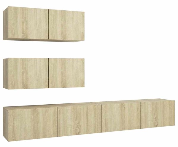 4dílný set TV skříněk dub sonoma kompozitní dřevo 3079026
