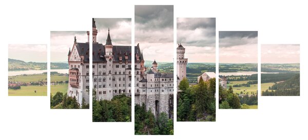 Obraz - Zámek na skalách (210x100 cm)