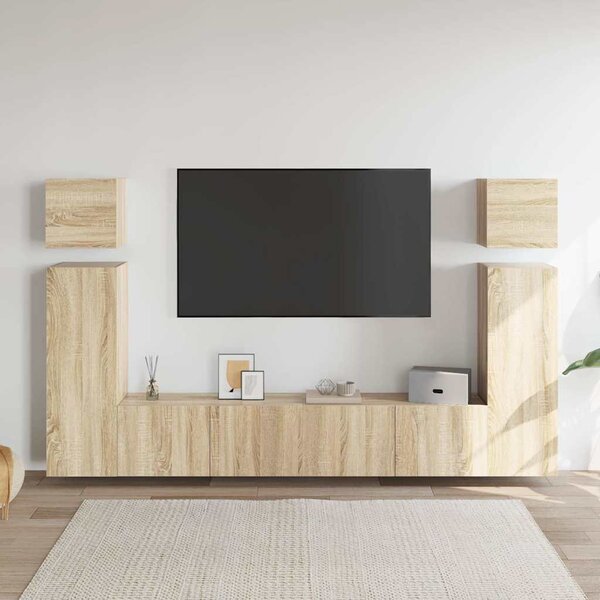 8dílný set TV skříněk dub sonoma kompozitní dřevo 3079020