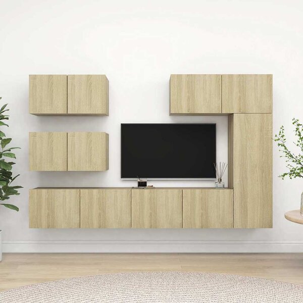 6dílný set TV skříněk dub sonoma kompozitní dřevo 3079030