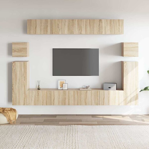 8dílný set TV skříněk dub sonoma kompozitní dřevo 3079040