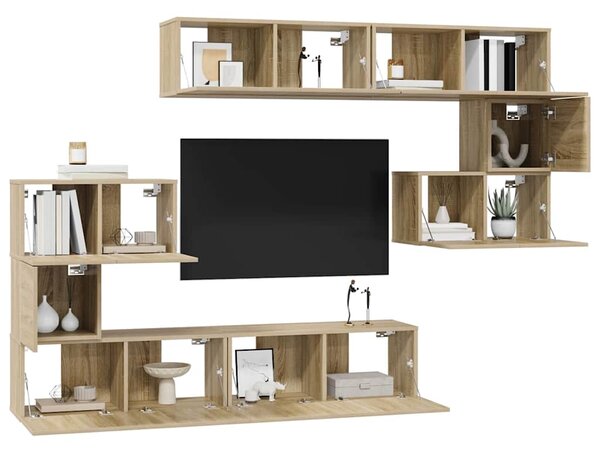8dílný set TV skříněk dub sonoma kompozitní dřevo 3079038