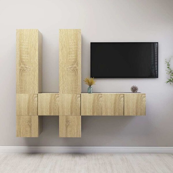 7dílný set TV skříněk dub sonoma kompozitní dřevo 3079033