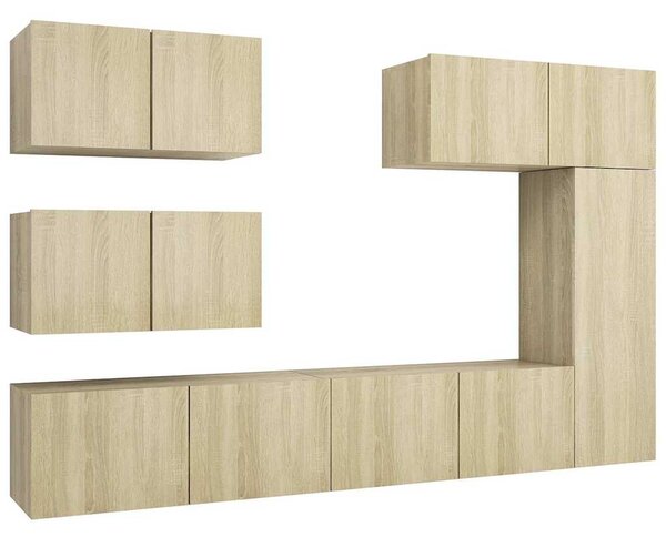 6dílný set TV skříněk dub sonoma kompozitní dřevo 3079030