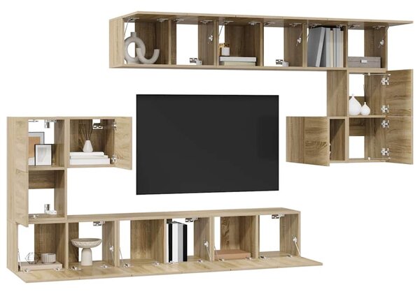 10dílný set TV skříněk dub sonoma kompozitní dřevo 3079039