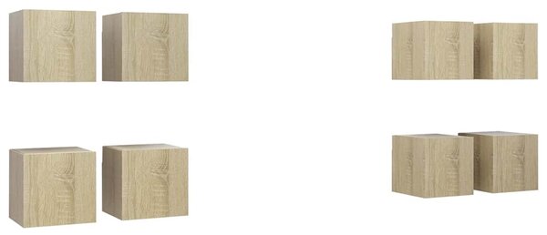 Nástěnné TV skříňky 8 ks dub sonoma 30,5 x 30 x 30 cm 3079054