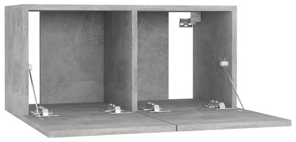 TV skříňky 4 ks betonově šedé 60 x 30 x 30 cm kompozitní dřevo 3079059