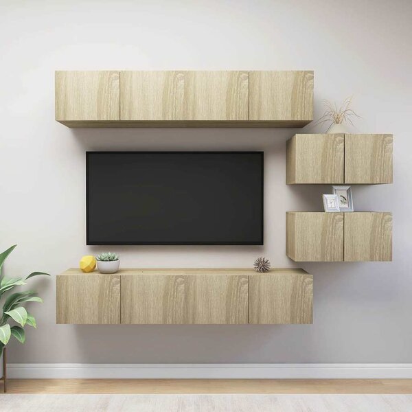 6dílný set TV skříněk dub sonoma kompozitní dřevo 3079041