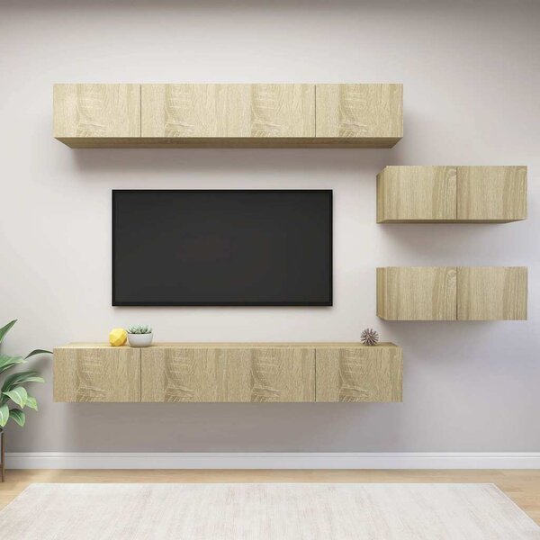 6dílný set TV skříněk dub sonoma kompozitní dřevo 3079043