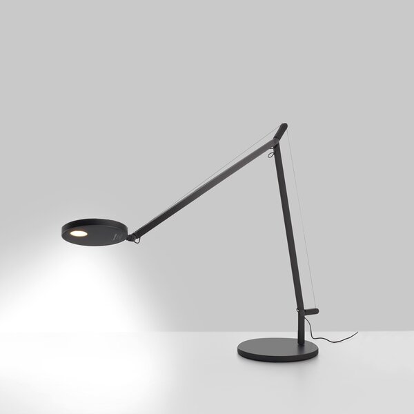 Artemide 68DEM Demetra, černá stolní LED lampa s dotykovým stmívačem, 8W LED 3000K, 57+65cm