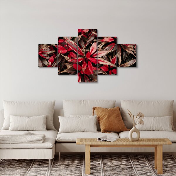 Obraz červených okvětních lístků (125x70 cm)
