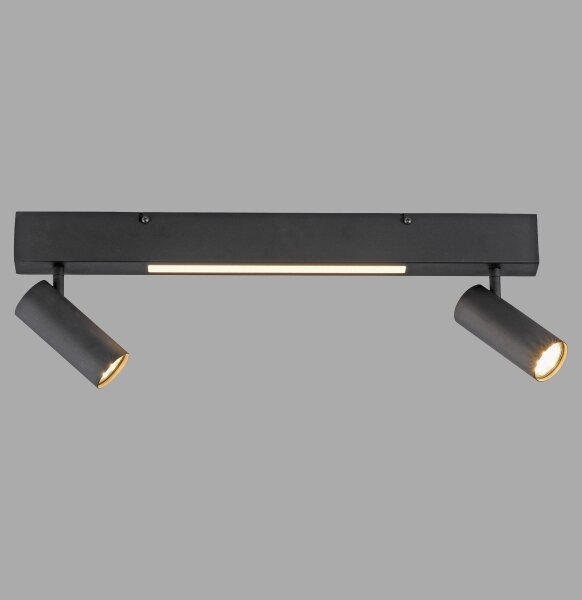 Schöner Wohnen 11793-18 - LED Bodové svítidlo DANTE 2xGU10/10W+LED/7,2W černá