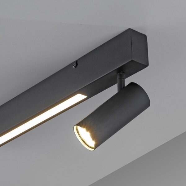 Schöner Wohnen 11794-18 - LED Bodové svítidlo DANTE 3xGU10/10W+LED/14,4W černá