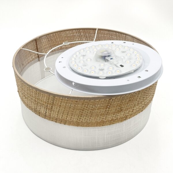 LED Stropní svítidlo SIRJA BOHO LED/20W/230V pr. 35 cm béžová/bílá
