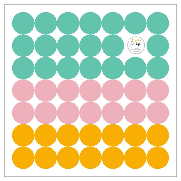 Yellow Tipi Sada samolepek Mini Dots happy tone, 40x40 cm