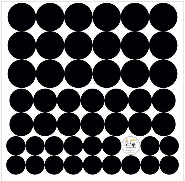 Yellow Tipi Sada samolepek Mini Dots black tone, 40x40 cm