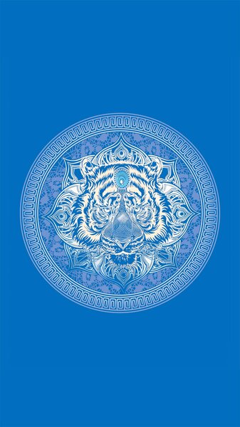 Rychleschnoucí plážová osuška TIGER 100x180 cm modrá, 100% mikrovlákno
