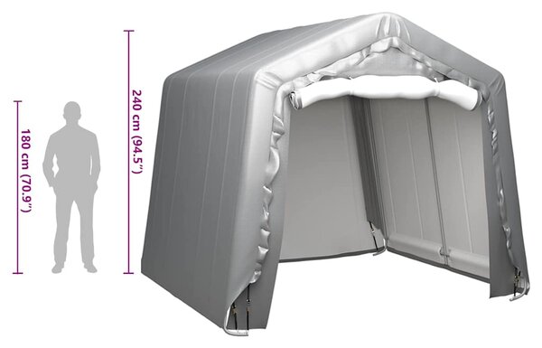 Úložný stan 240 x 240 cm ocelově šedý 3079584