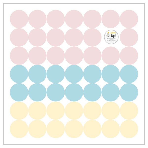 Yellow Tipi Sada samolepek Mini Dots sugar tone, 40x40 cm