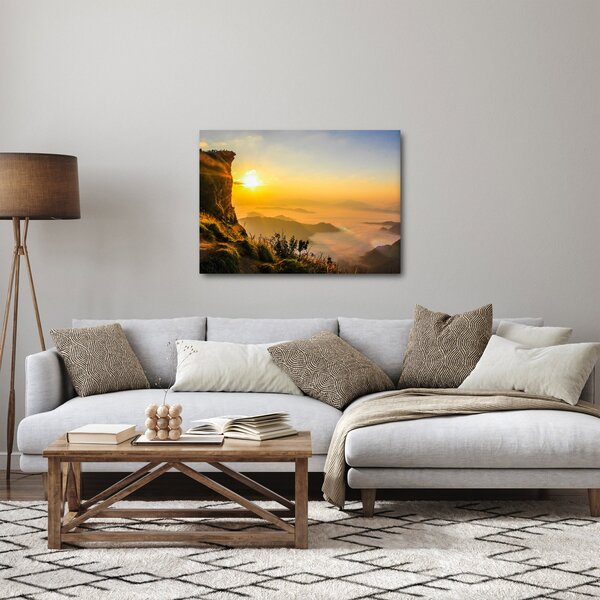 Obraz údolí v ranní mlze (70x50 cm)