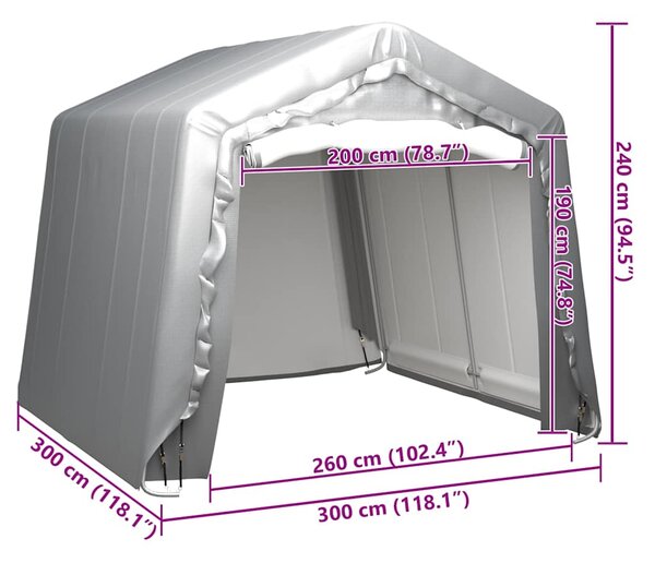 Úložný stan 300 x 300 cm ocel šedý 3079587