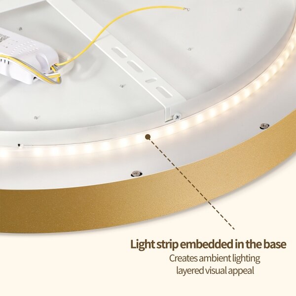 Brilagi - LED Stmívat. svítidlo GLASS POOL DOUBLE LED/80W/230V 60 cm zlatá + DO