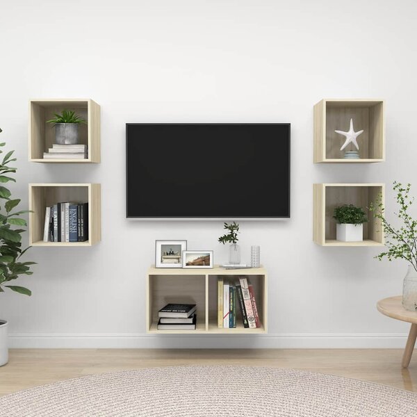 5dílný set TV skříněk dub sonoma kompozitní dřevo 3079604