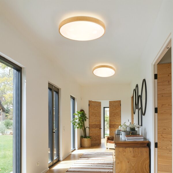 Brilagi-LED Stmívat. svítidlo GLASS POOL DOUBLE LED/48W/230V 40 cm dek. dřeva+DO