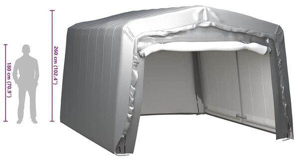 Úložný stan 370 x 370 cm ocelově šedý 3079591